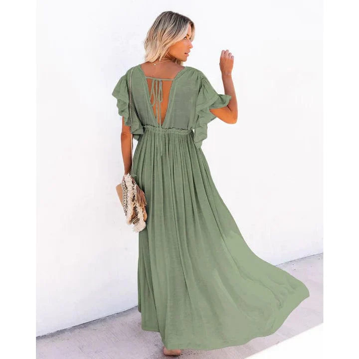 Puck™ - Maxi Groene Ibiza Strandjurk