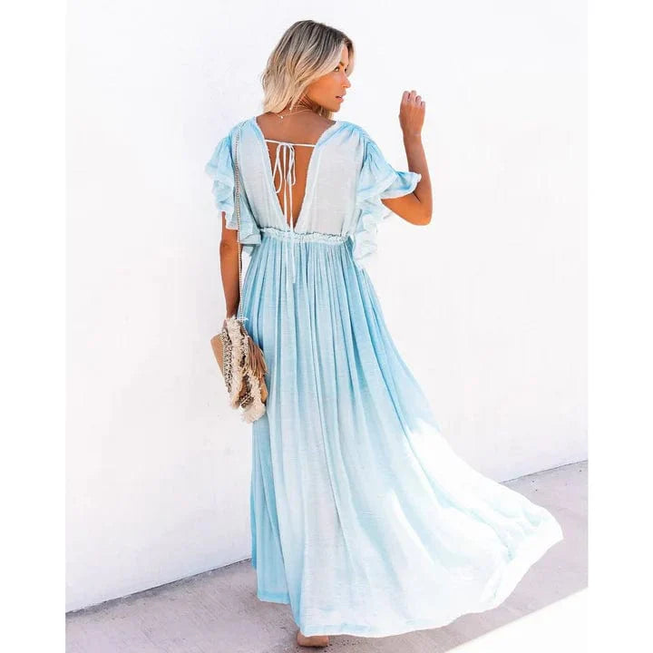 Luna™ Maxi Lichtblauwe Ibiza Jurk