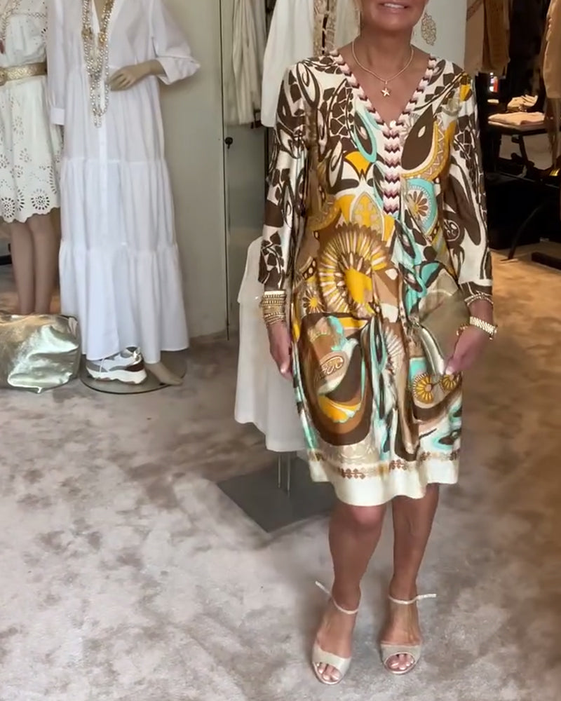 Fia | Vibrant dress with striking pattern and bright design