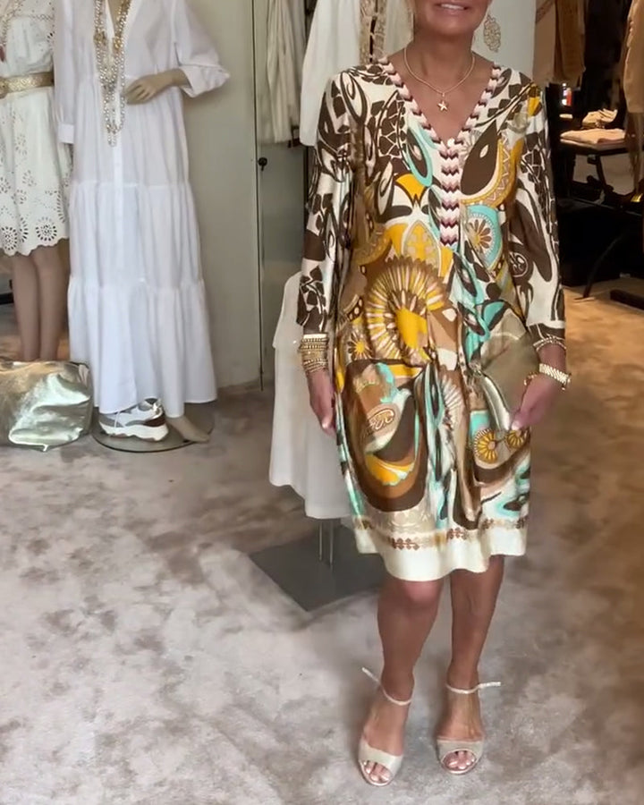 Fia | Vibrant dress with striking pattern and bright design