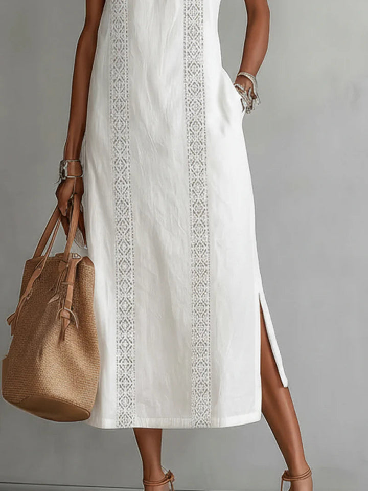 Sleeveless Linen Maxi Dress