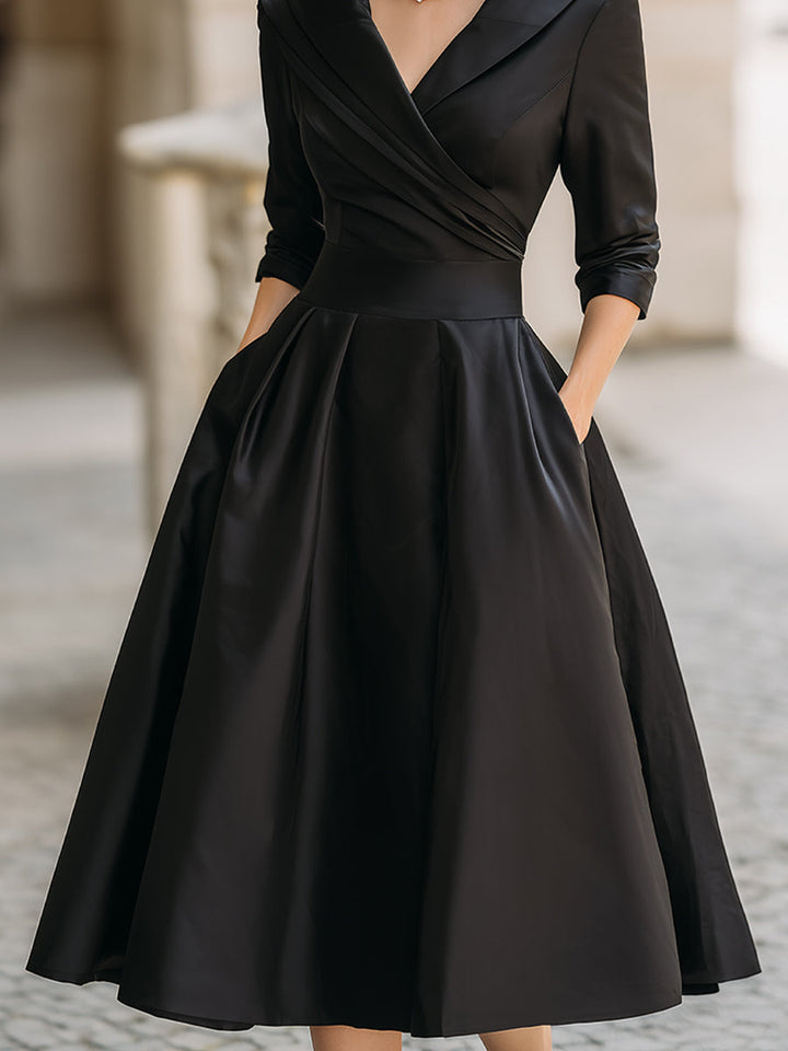 Maya™ | Midi Satin Dress