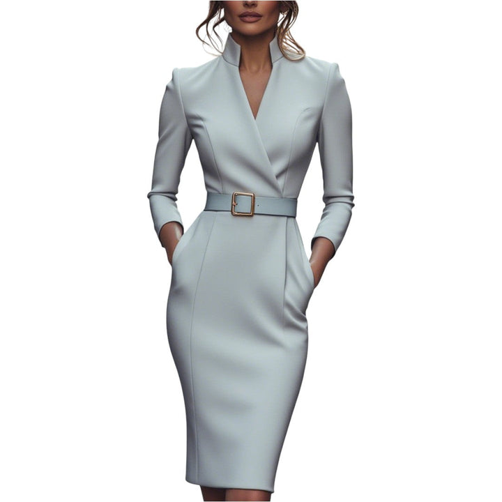 Sophia™ | Belted Mandarin Dress