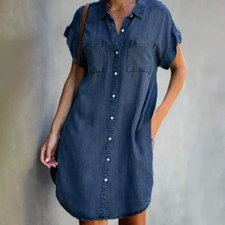 Valerie | denim dress with tummy coverage