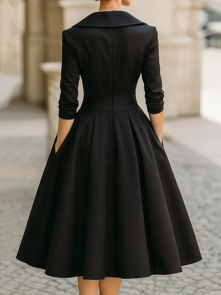 Maya™ | Satin midi dress
