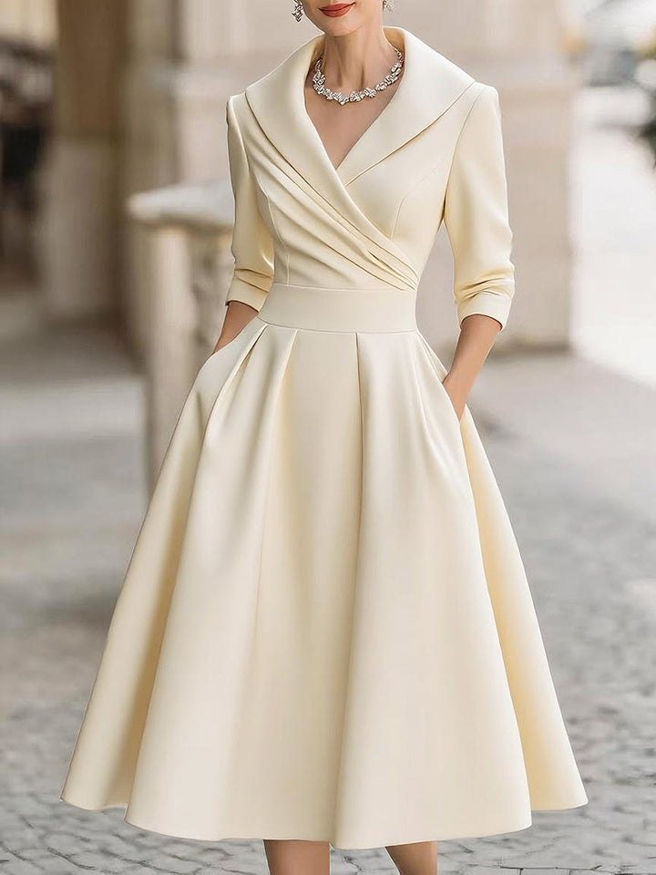 Maya™ | Satin midi dress