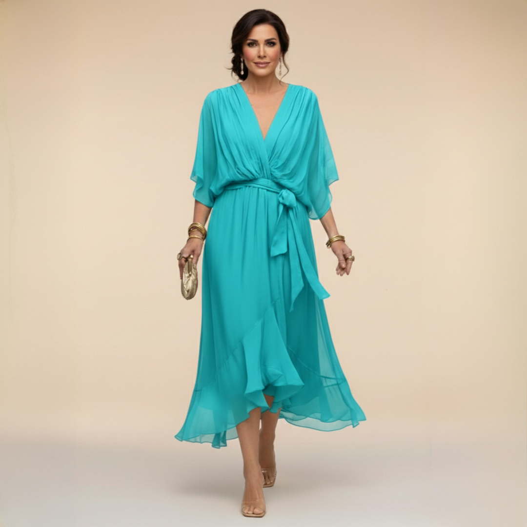 Sarah Chiffon V-Neck Dress