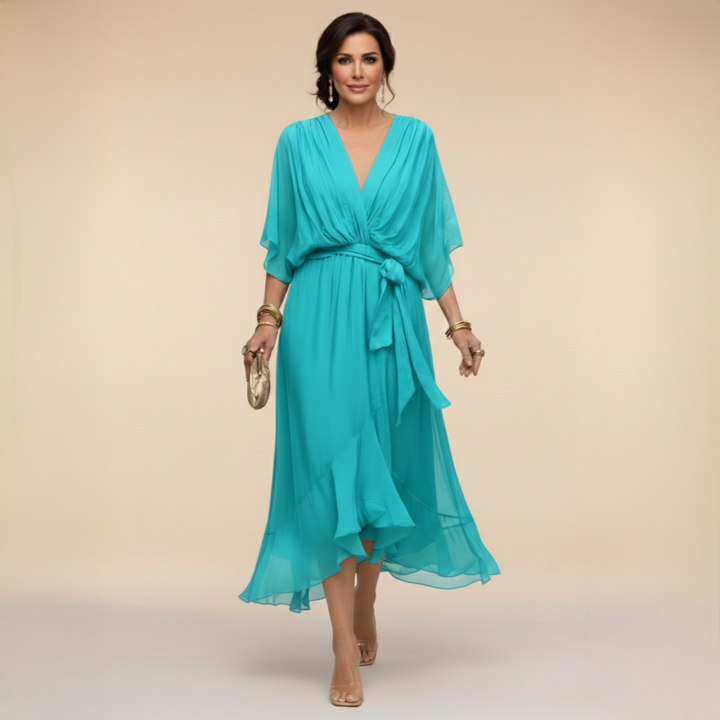 Sarah Chiffon V-Neck Dress