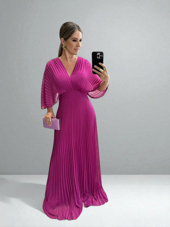 Isa™ | Elegant Pleated Maxi Dress