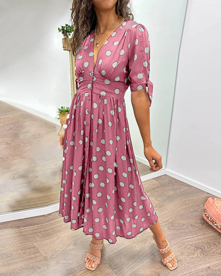 Monique | Elegant dress with polka dots
