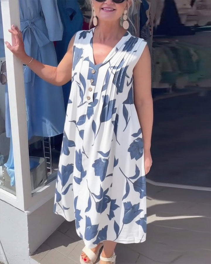 Liadan | Women’s dress with floral print and sleeves