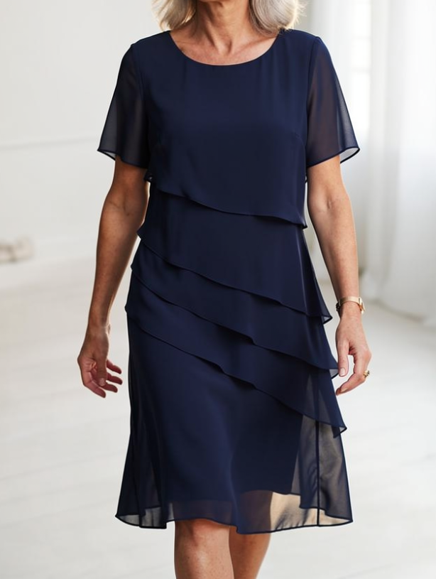 Helena | Elegant Comfort Ruffle Dress