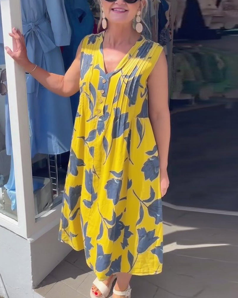 Liadan | Women’s dress with floral print and sleeves