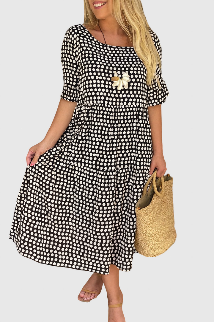 Iris | Sable Midi Dress