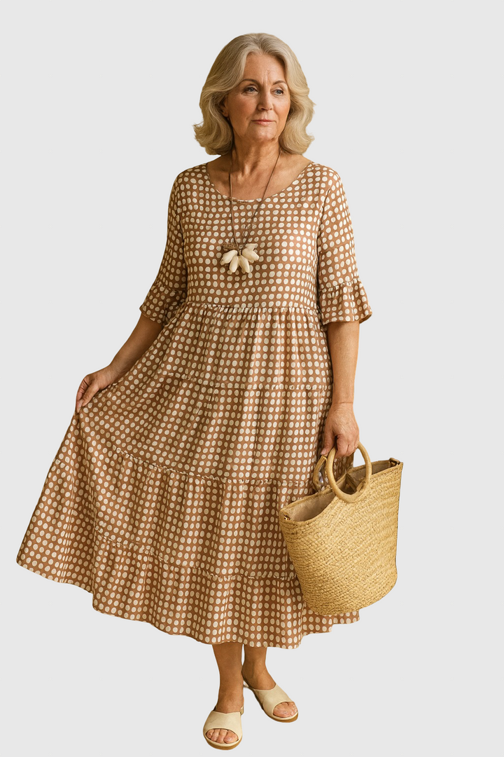 Iris | Sable Midi Dress