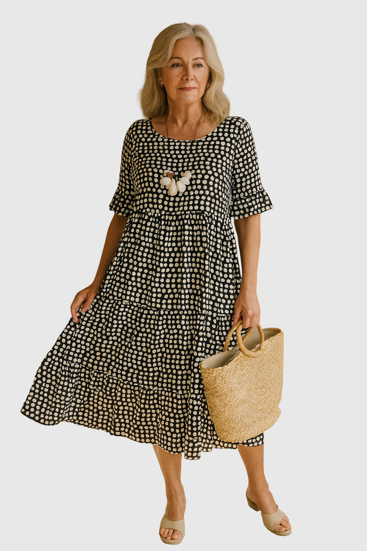 Iris | Sable Midi Dress