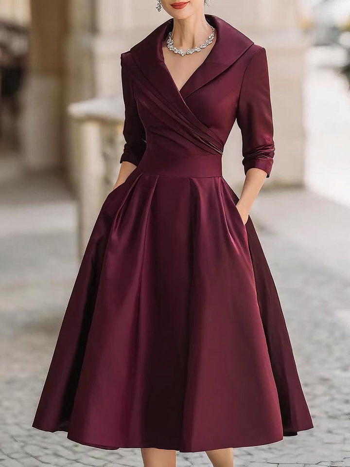 Maya™ | Satin midi dress