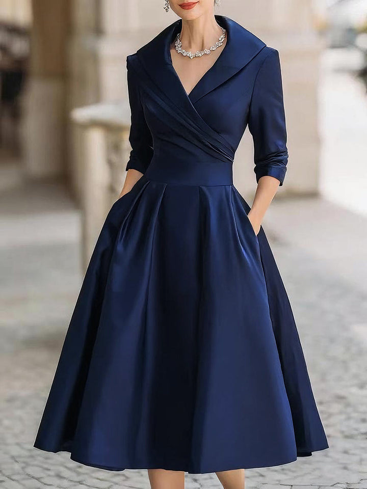 Maya™ | Satin midi dress