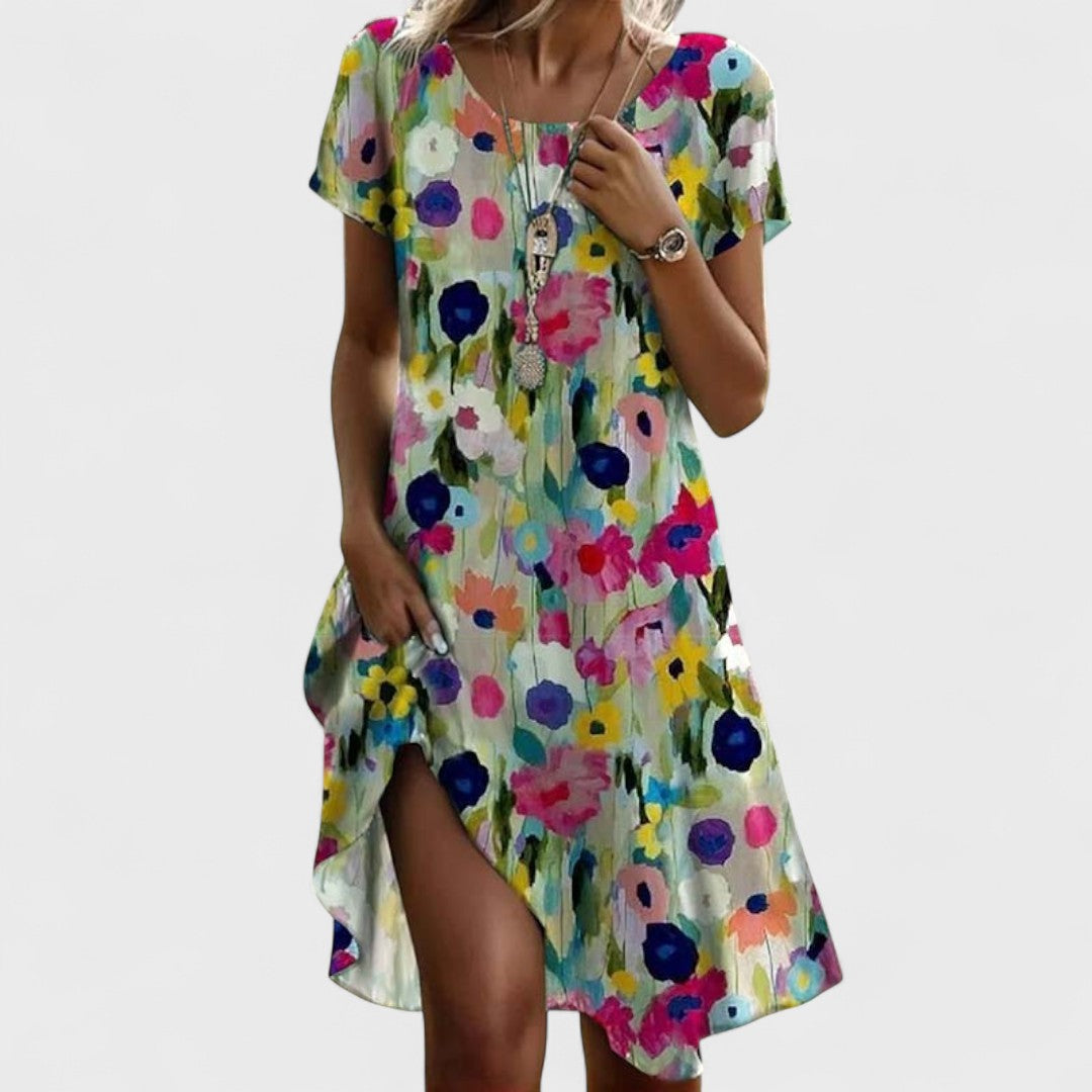 Éva - Floral Patterned Dress