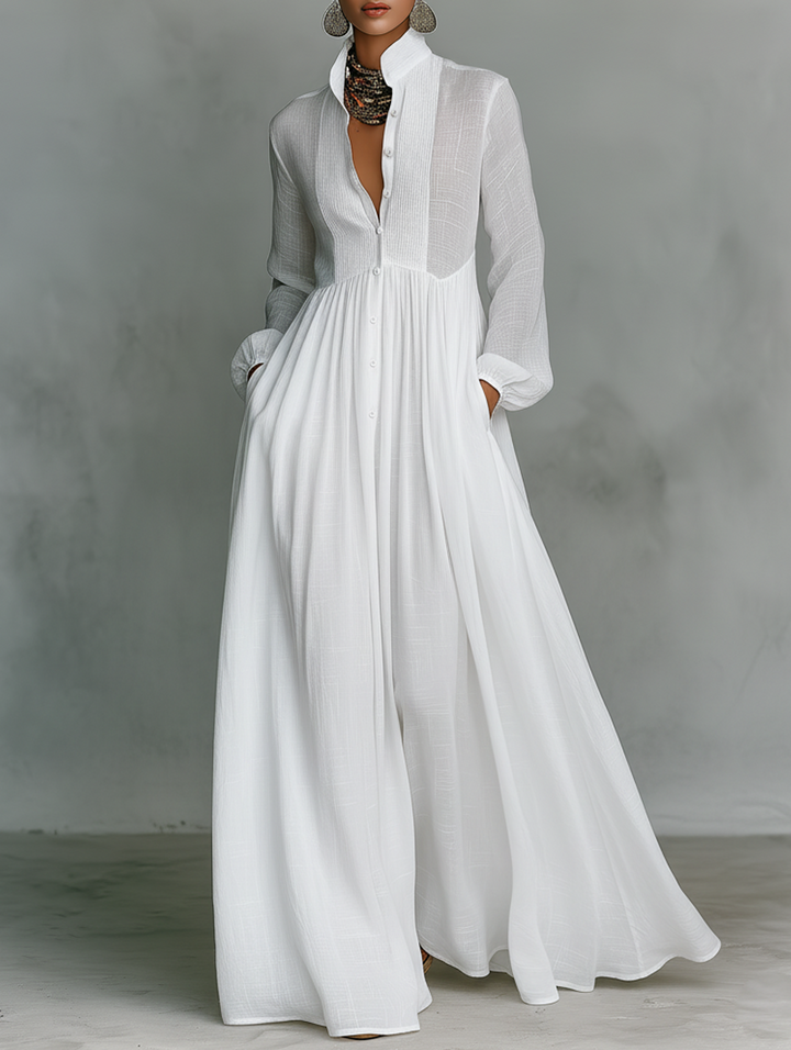 Serena™ | Maxi dress with front buttons