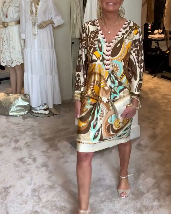 Fia | Vibrant dress with striking pattern and bright design