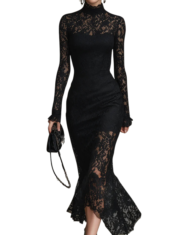 Julia™ | Black Lace Maxi Dress