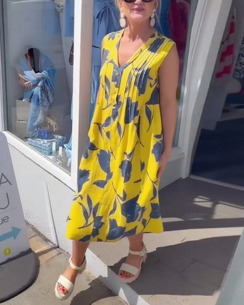 Liadan | Women’s dress with floral print and sleeves