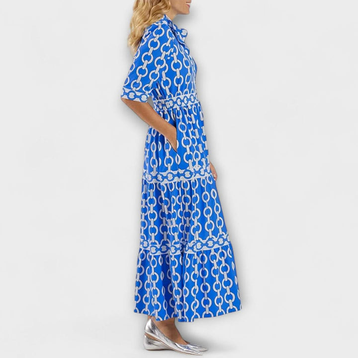 Stavroula | Midi Dress With Chain Pattern
