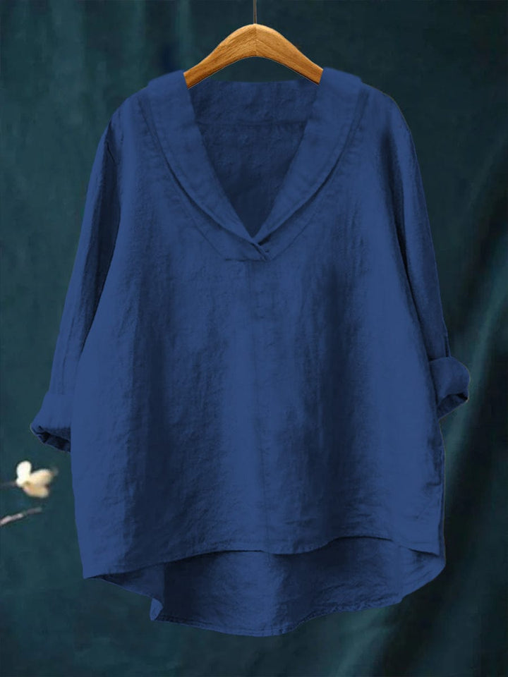 Samantha | Elegant Linen Summer Blouse