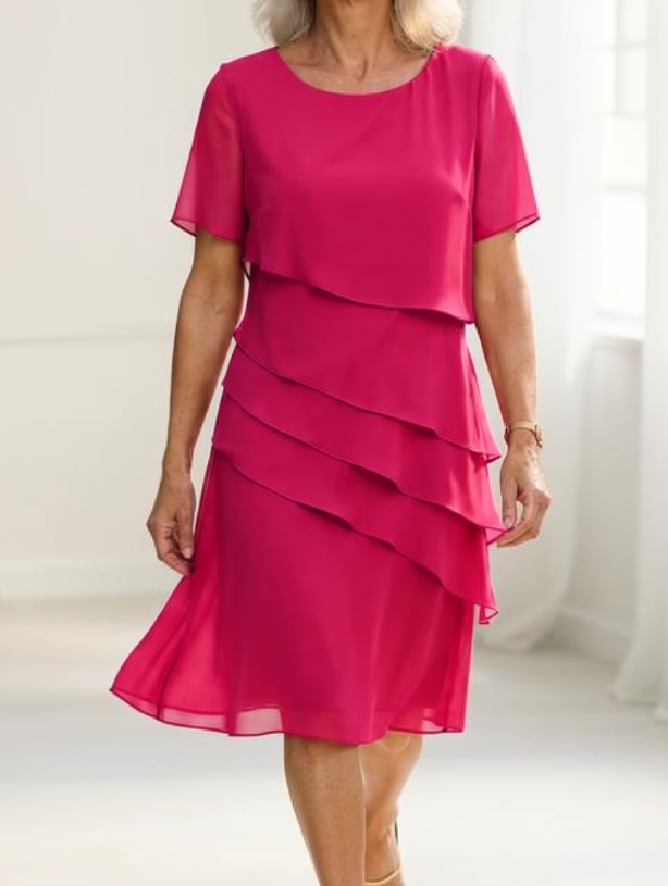 Helena | Elegant Comfort Ruffle Dress