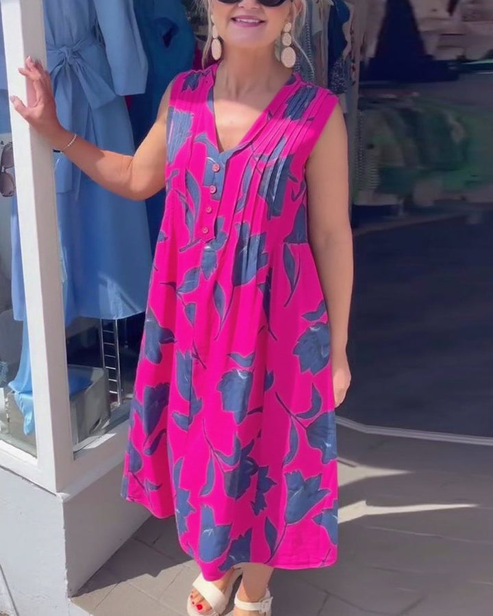 Liadan | Women’s dress with floral print and sleeves