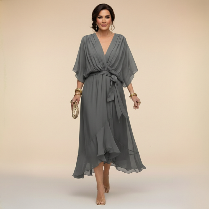 Sarah Chiffon V-Neck Dress