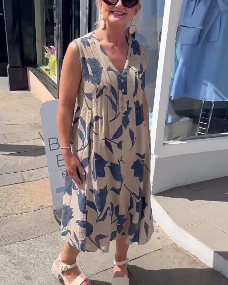 Liadan | Women’s dress with floral print and sleeves