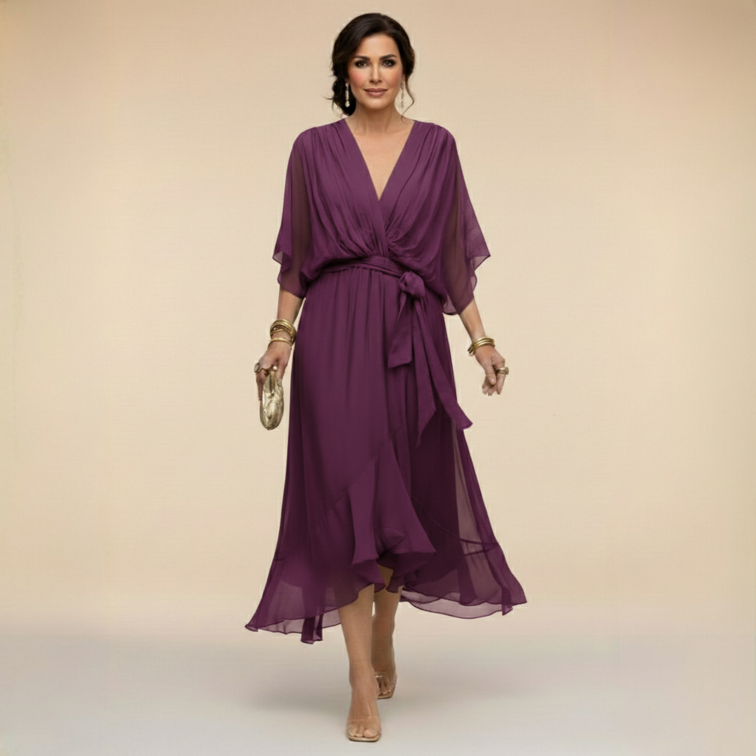Sarah Chiffon V-Neck Dress