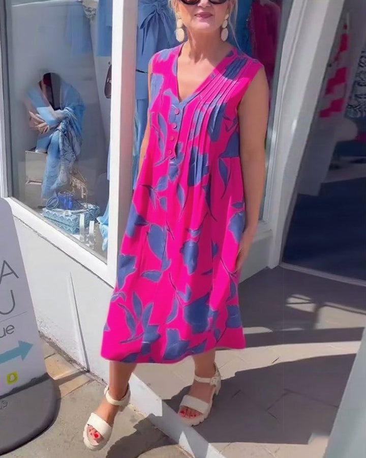 Liadan | Women’s dress with floral print and sleeves
