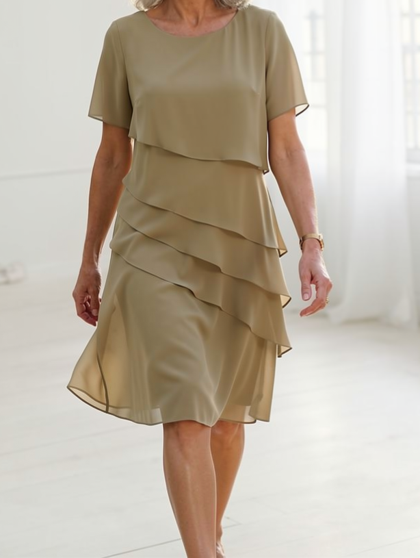 Helena | Elegant Comfort Ruffle Dress