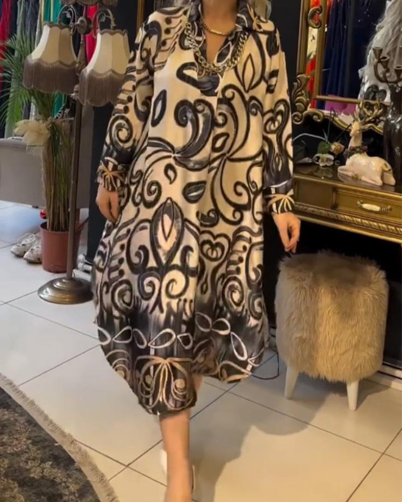 Eliane | Elegant dress with print