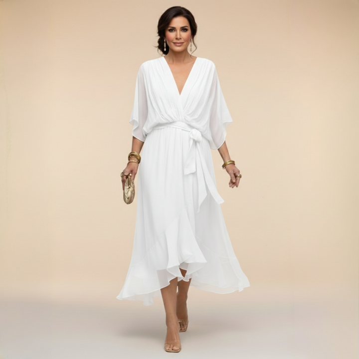 Sarah Chiffon V-Neck Dress