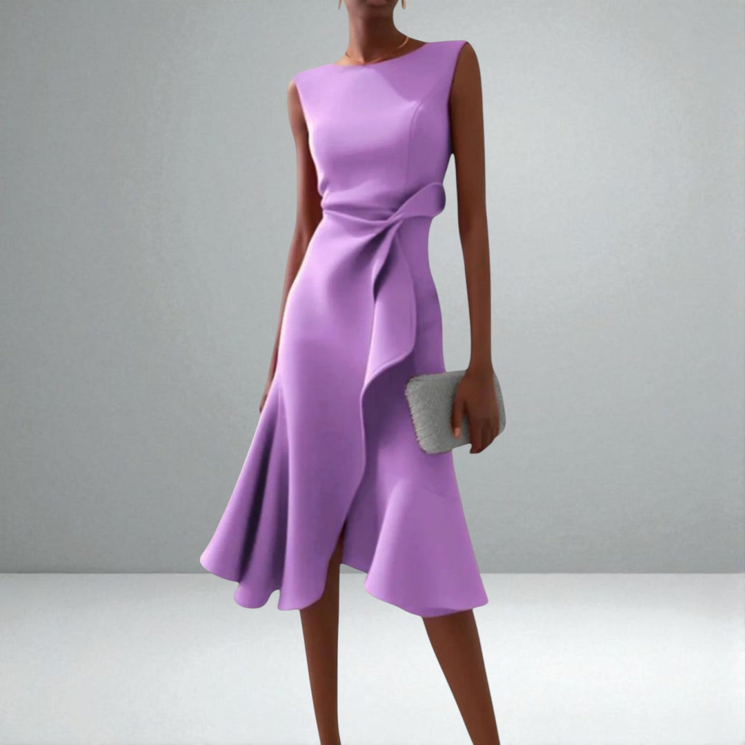 Noa™ | Elegant Draped Midi Dress