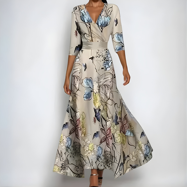 Éilis | Luxury dress with floral print