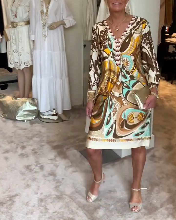 Fia | Vibrant dress with striking pattern and bright design
