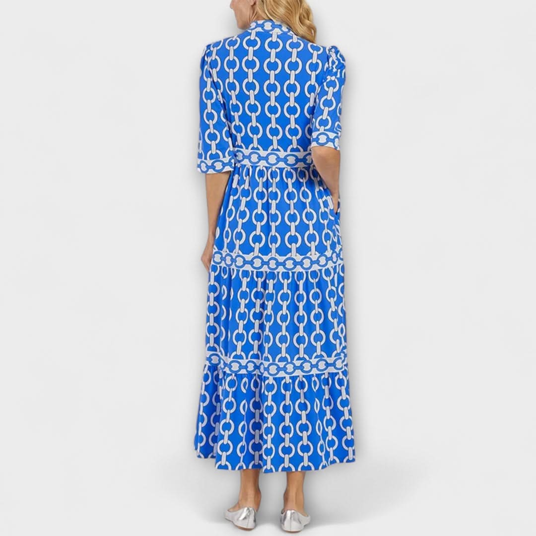 Stavroula | Midi Dress With Chain Pattern
