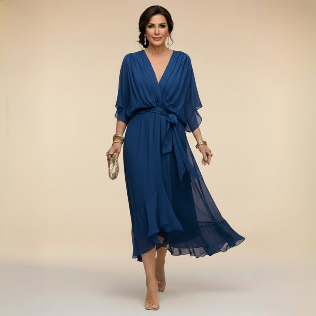 Sarah Chiffon V-Neck Dress