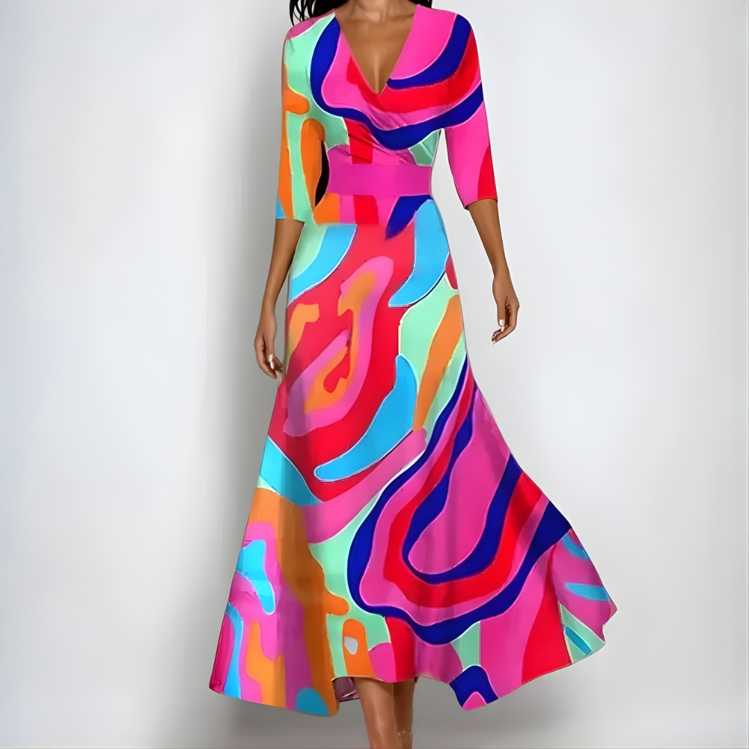 Éilis | Luxury dress with floral print