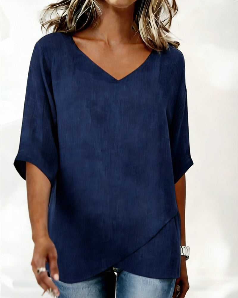 Top Irregular with V-Neck