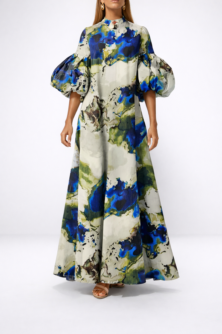 Fenning™ | Elegant Watercolor Maxi Dress