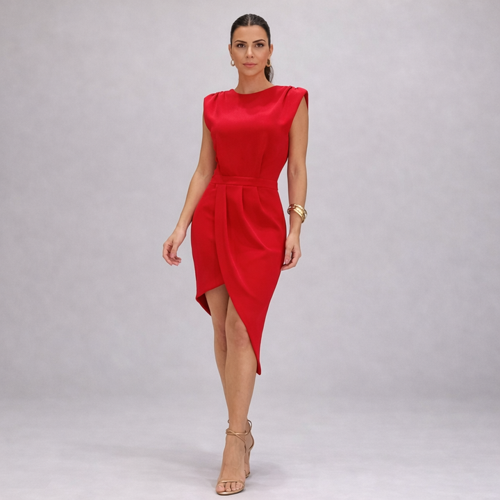 Alessia™ | Elegant dress with structured asymmetric line