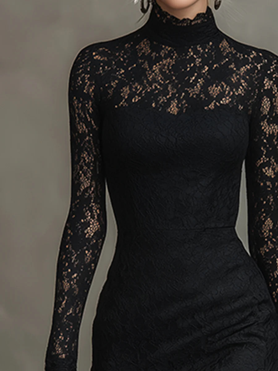 Julia™ | Black Lace Maxi Dress