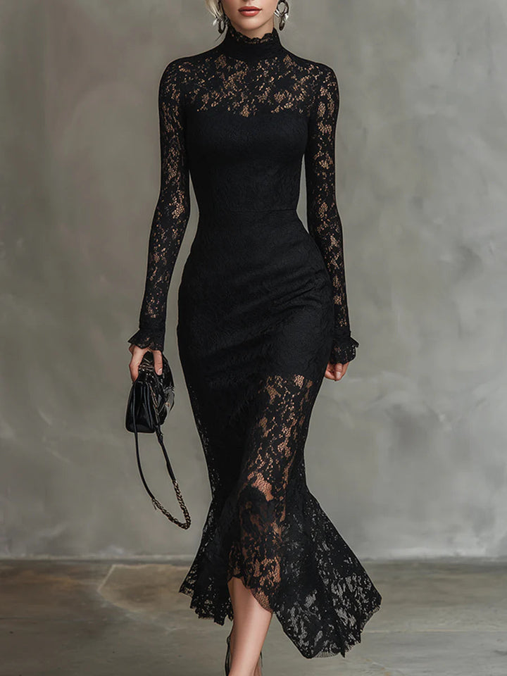 Julia™ | Black Lace Maxi Dress