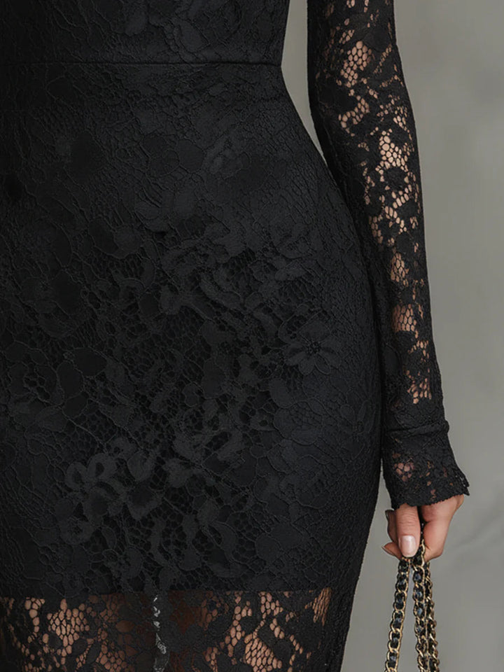 Julia™ | Black Lace Maxi Dress